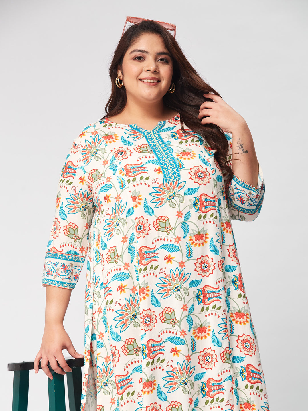 Whimsical Blossoms  Printed Kurta Set