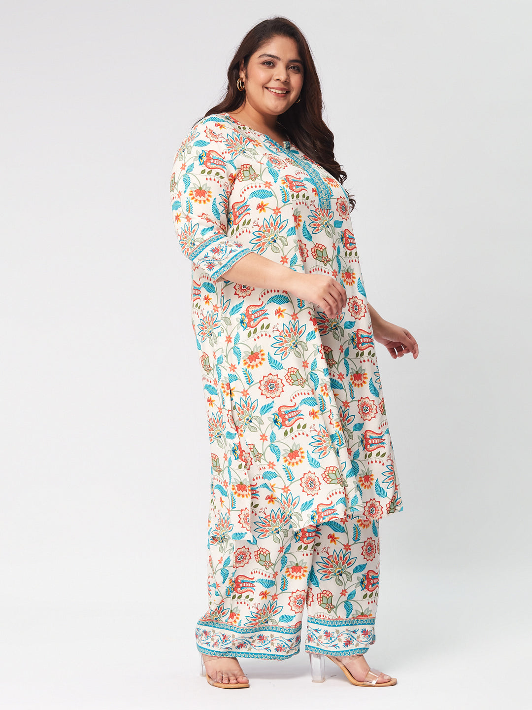 Whimsical Blossoms  Printed Kurta Set