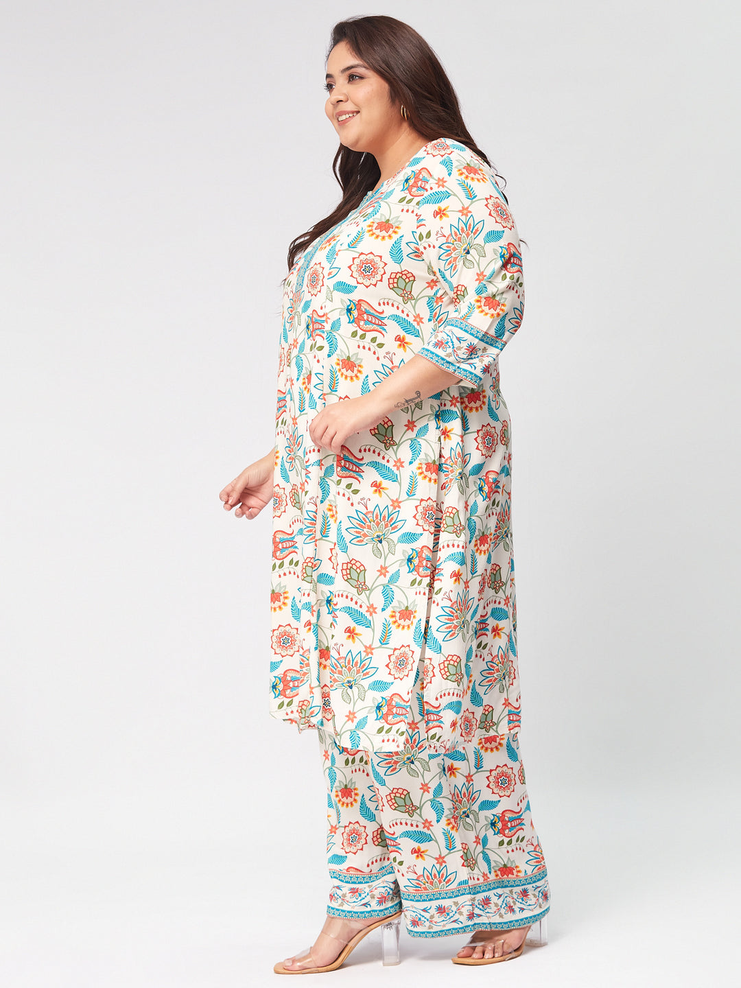 Whimsical Blossoms  Printed Kurta Set