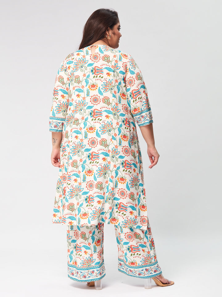 Whimsical Blossoms  Printed Kurta Set