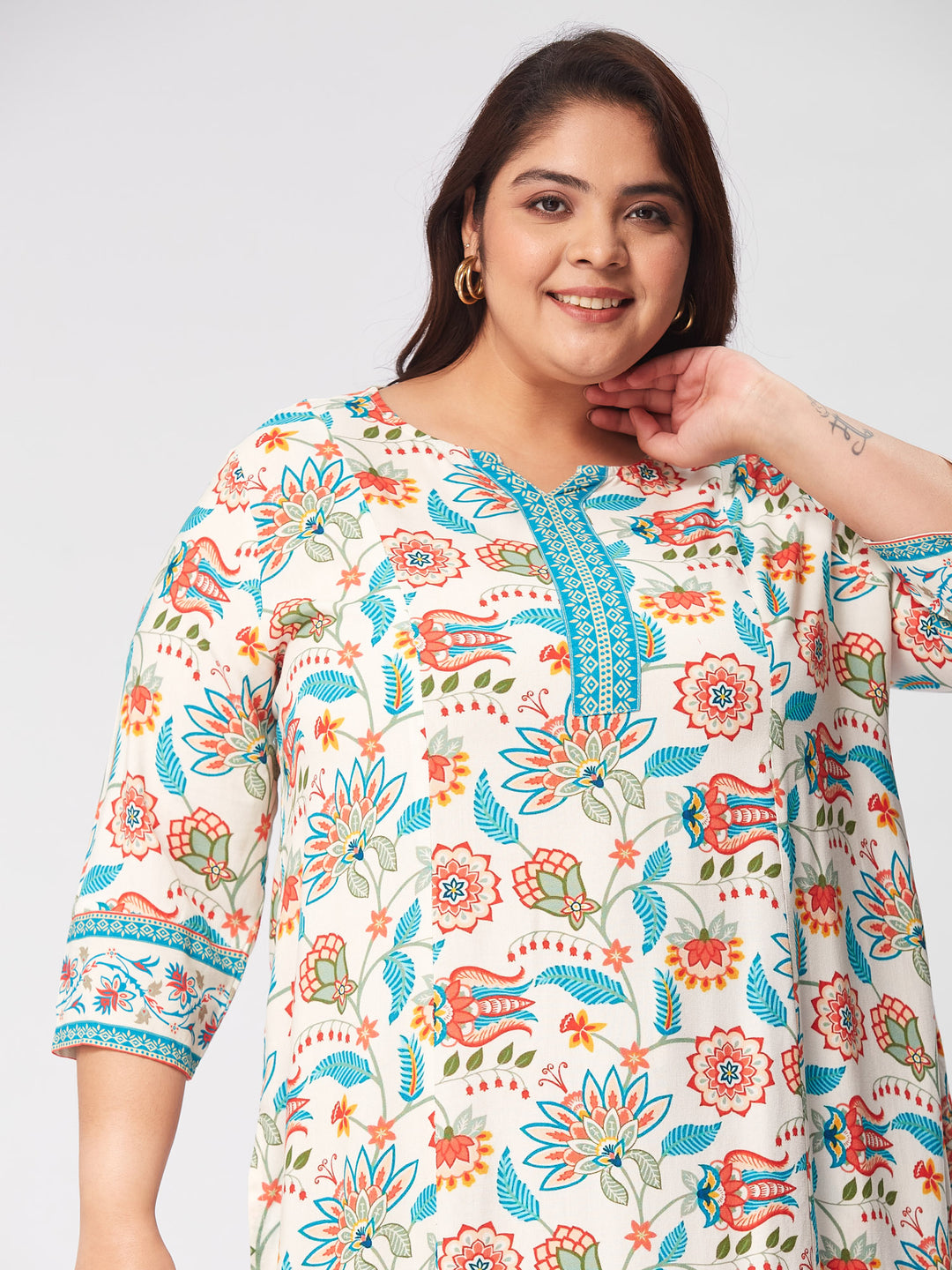 Whimsical Blossoms  Printed Kurta Set