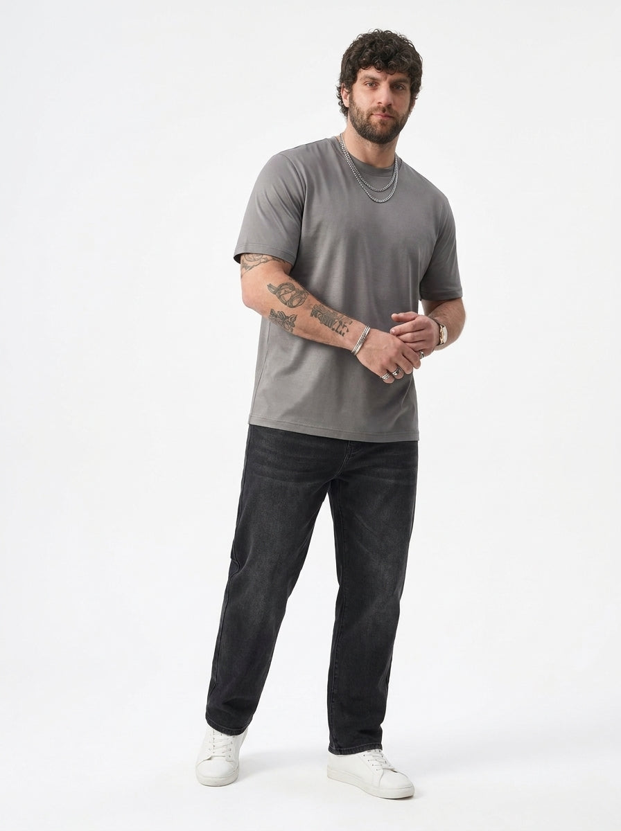 PLUS SIZE MERCERIZED COTTON T-SHIRT FOR MEN | XL-7XL