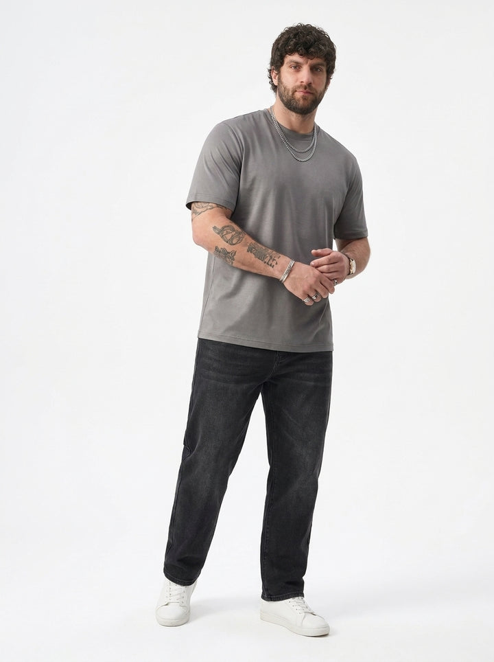 PLUS SIZE MERCERIZED COTTON T-SHIRT FOR MEN | XL-7XL