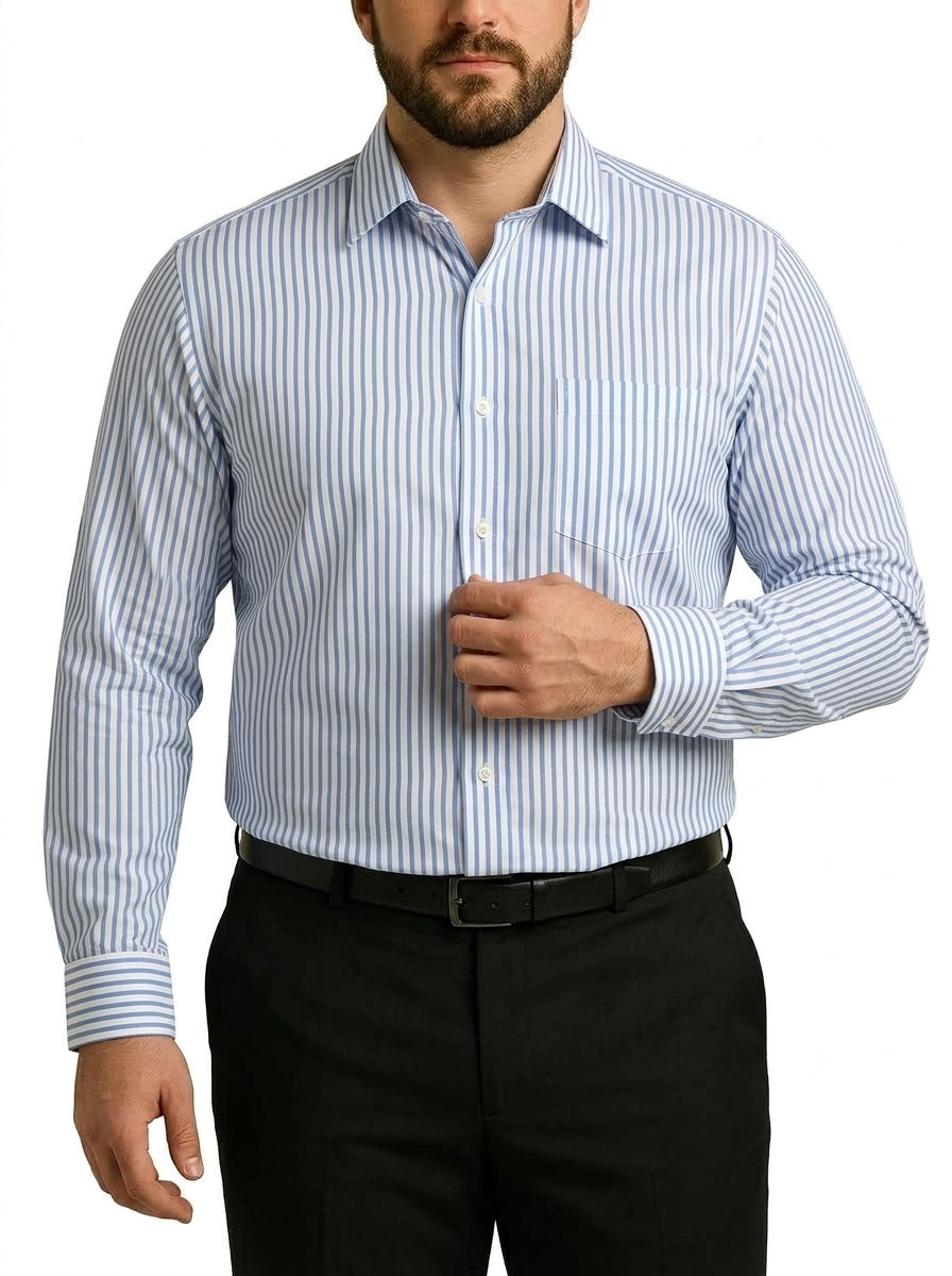 PLUS SIZE STRIPE SHIRT FOR MEN | XL-7XL