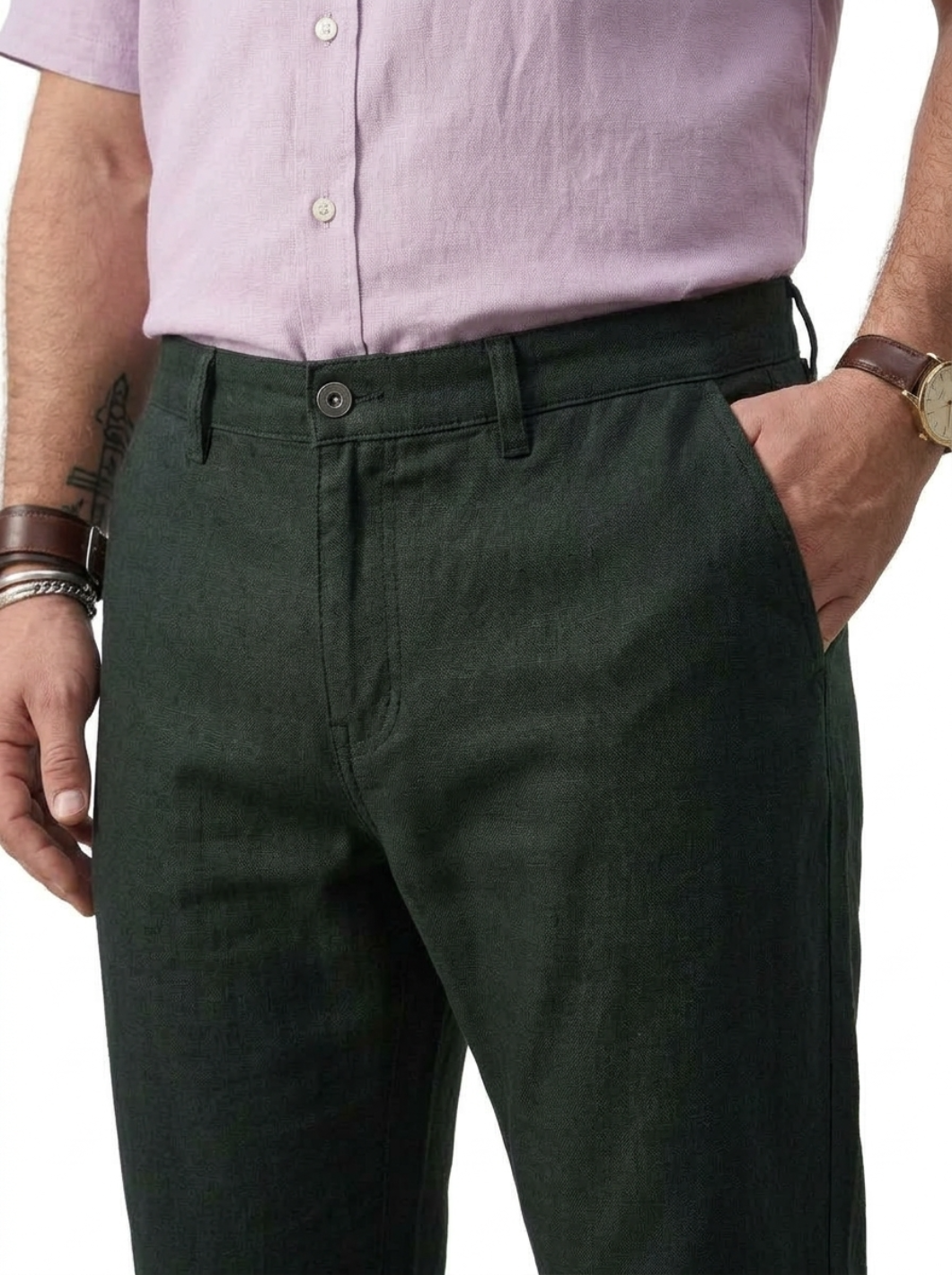 PLUS SIZE MEN’S LINEN PULLON PANT | XL-7XL