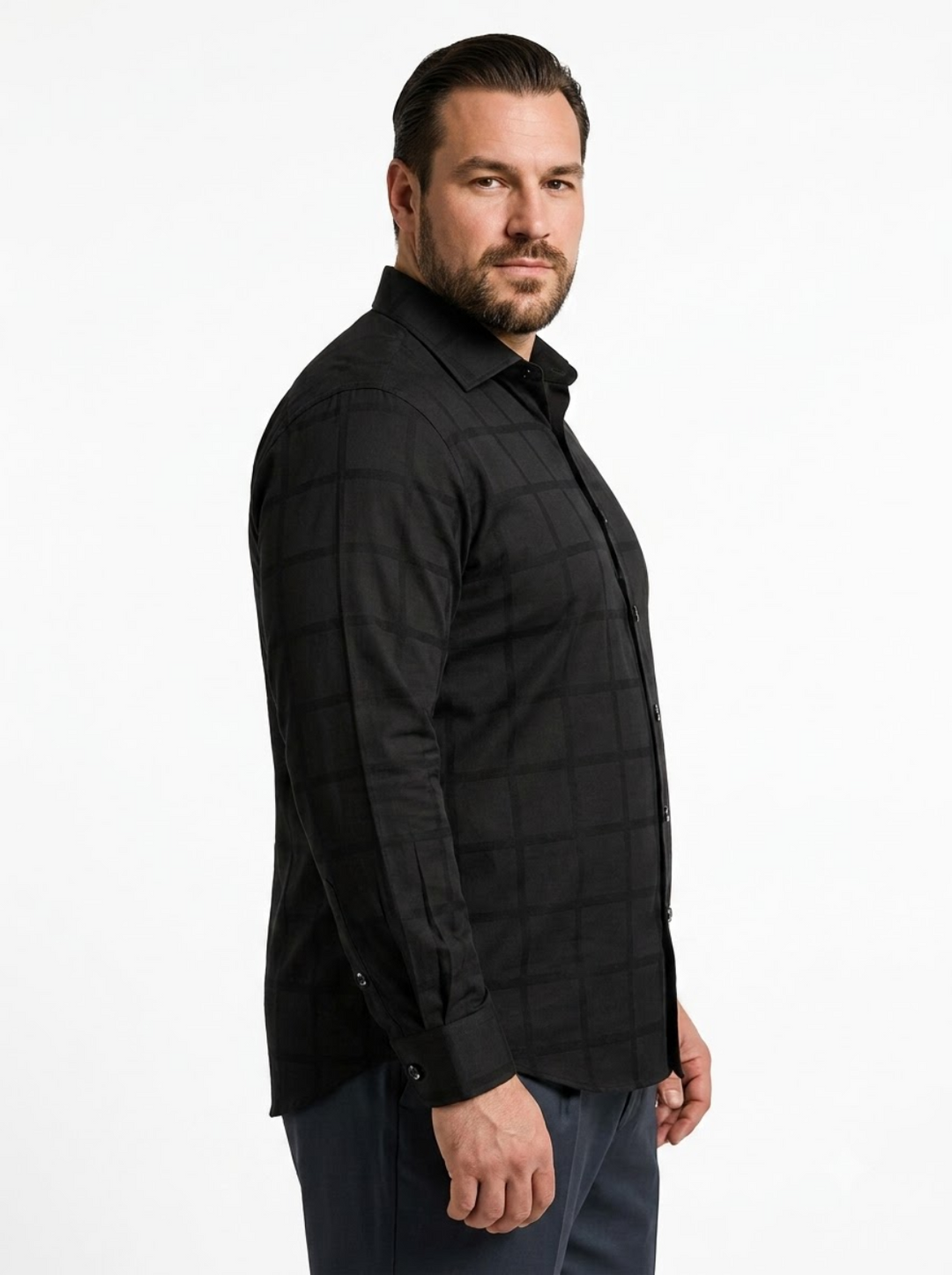 PLUS SIZE SELF CHECK SHIRT FOR MEN | XL-7XL