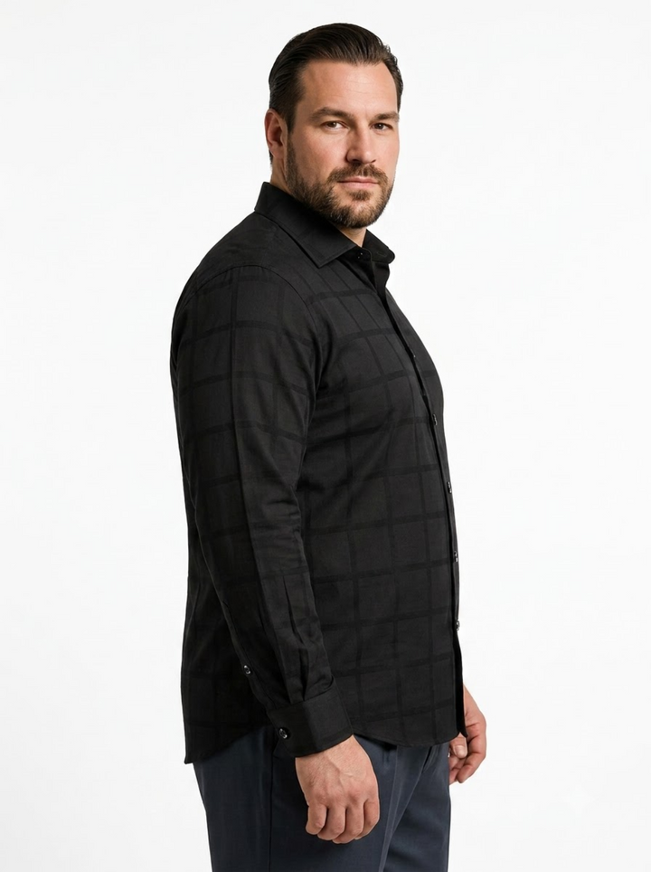 PLUS SIZE SELF CHECK SHIRT FOR MEN | XL-7XL