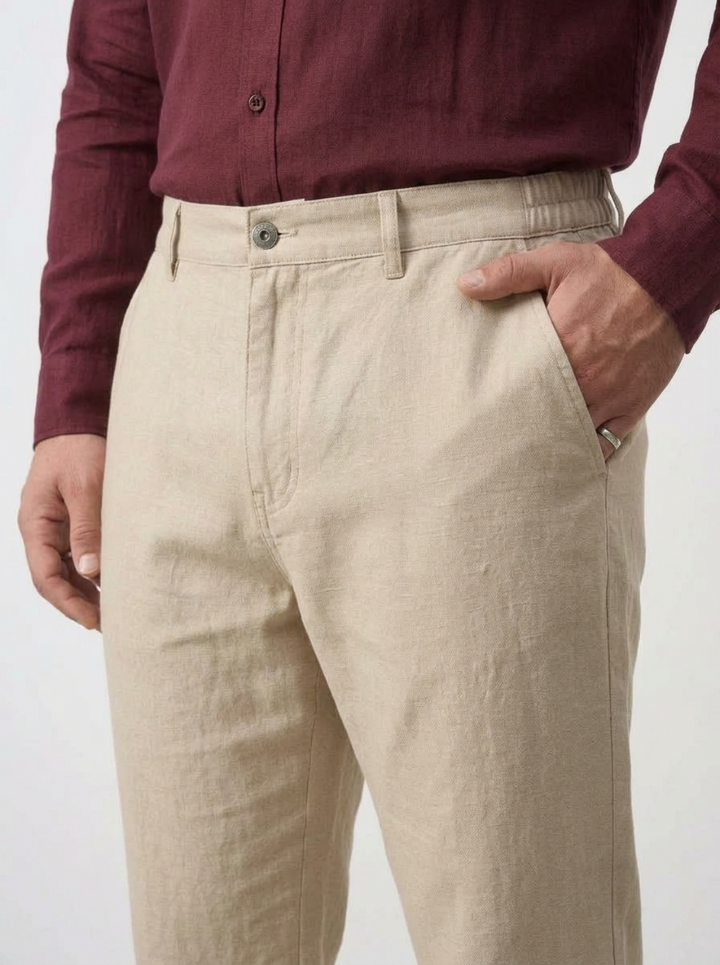PLUS SIZE MEN’S LINEN PULLON PANT | XL-7XL