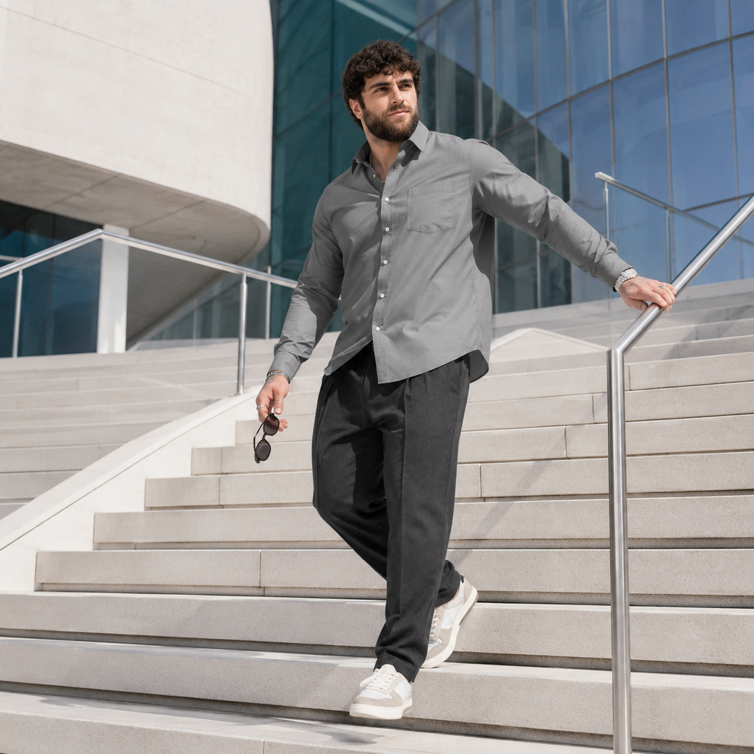 PLUS SIZE SOLID SHIRT FOR MEN | XL-7XL
