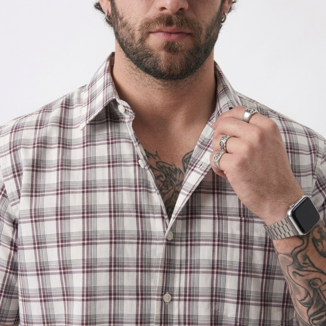 PLUS SIZE MEN’S CHECK SHIRT | XL-7XL
