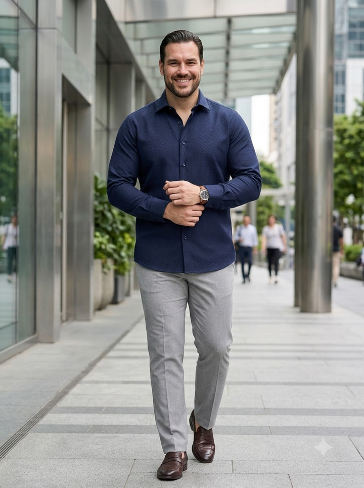 BIG HELLO - THE PLUS LIFE-Men Occasion Shirts
