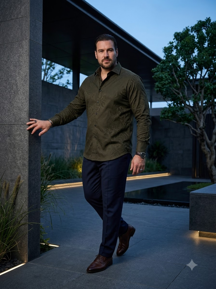 PLUS SIZE JACQURD SHIRT FOR MEN | XL-7XL