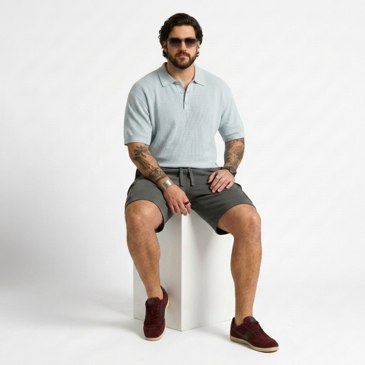 PLUS SIZE MEN’S KNIT CARGO LOUNGE SHORT | XL-7XL