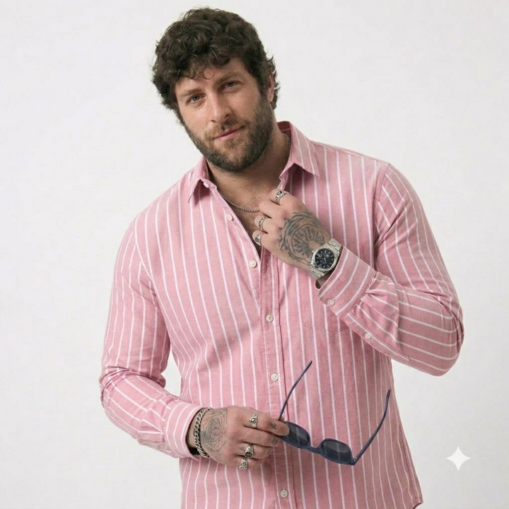 PLUS SIZE STRIPE SHIRT FOR MEN | XL-7XL