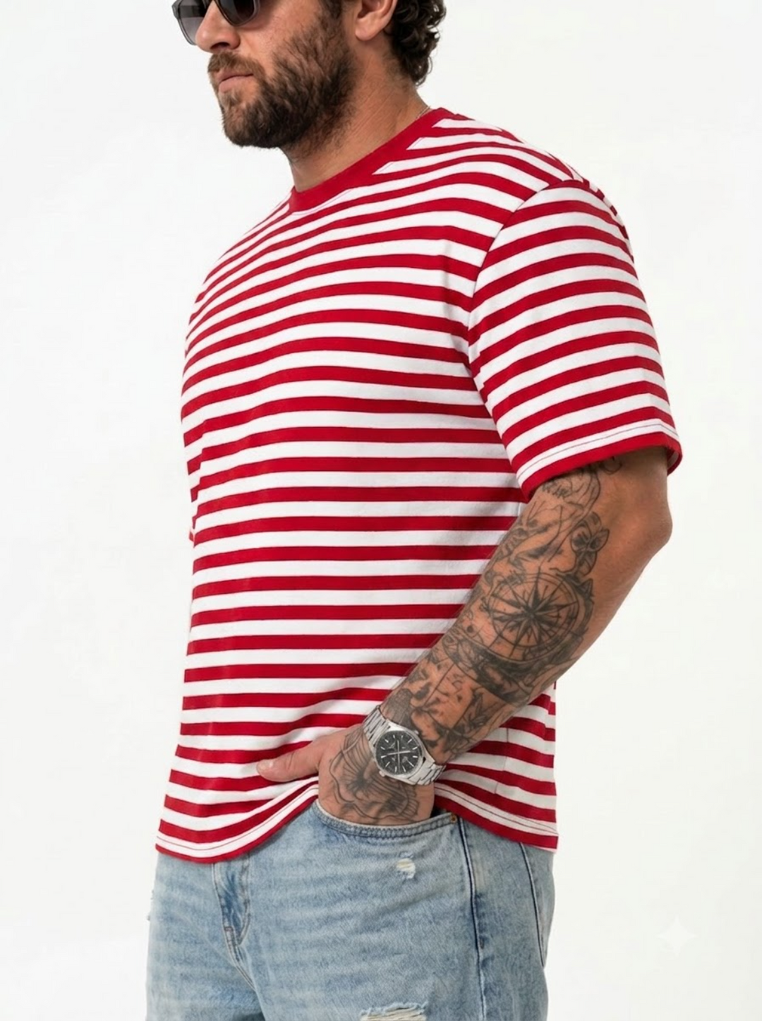 PLUS SIZE MEN STRIPER T-SHIRT | XL-7XL