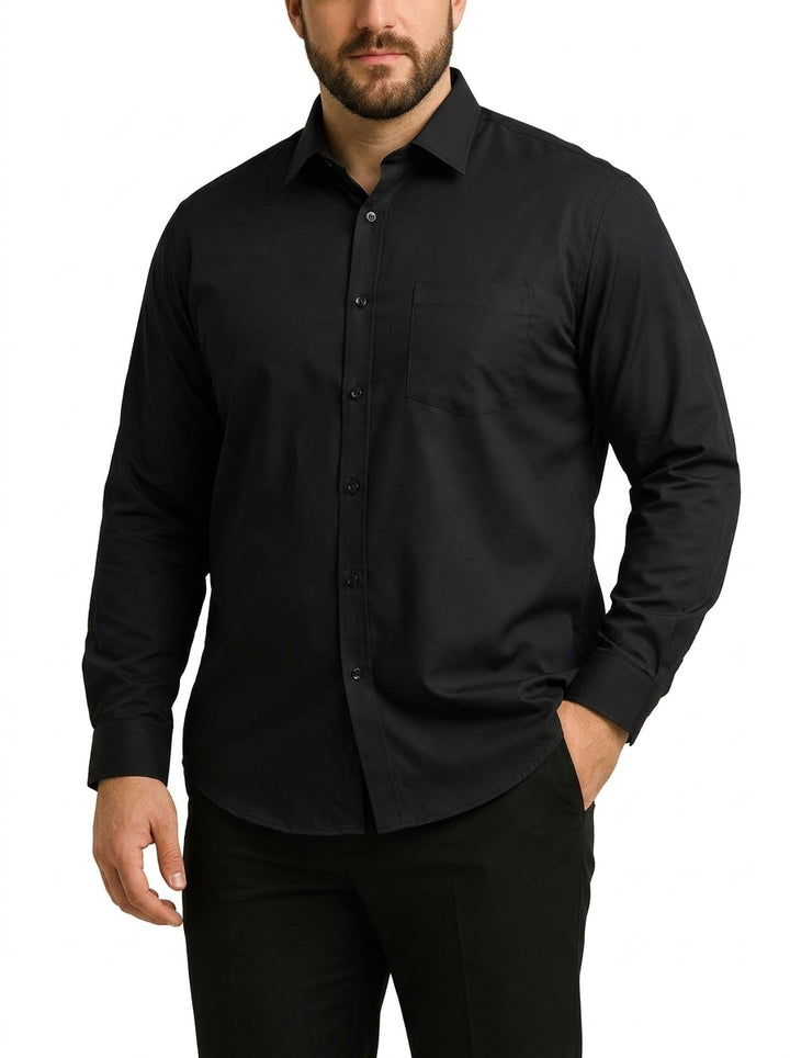 PLUS SIZE SOLID GIZASHIRT FOR MEN | XL-7XL