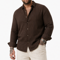 PLUS SIZE LINEN STRIPE SHIRT FOR MEN | XL-7XL