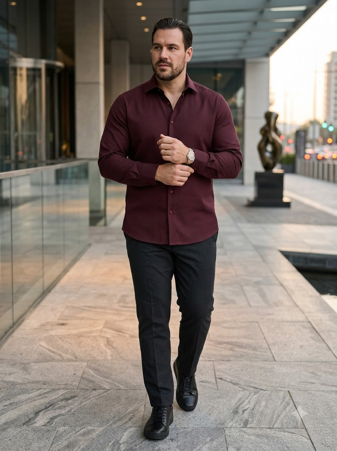 PLUS SIZE SOLID SHIRT FOR MEN | XL-7XL