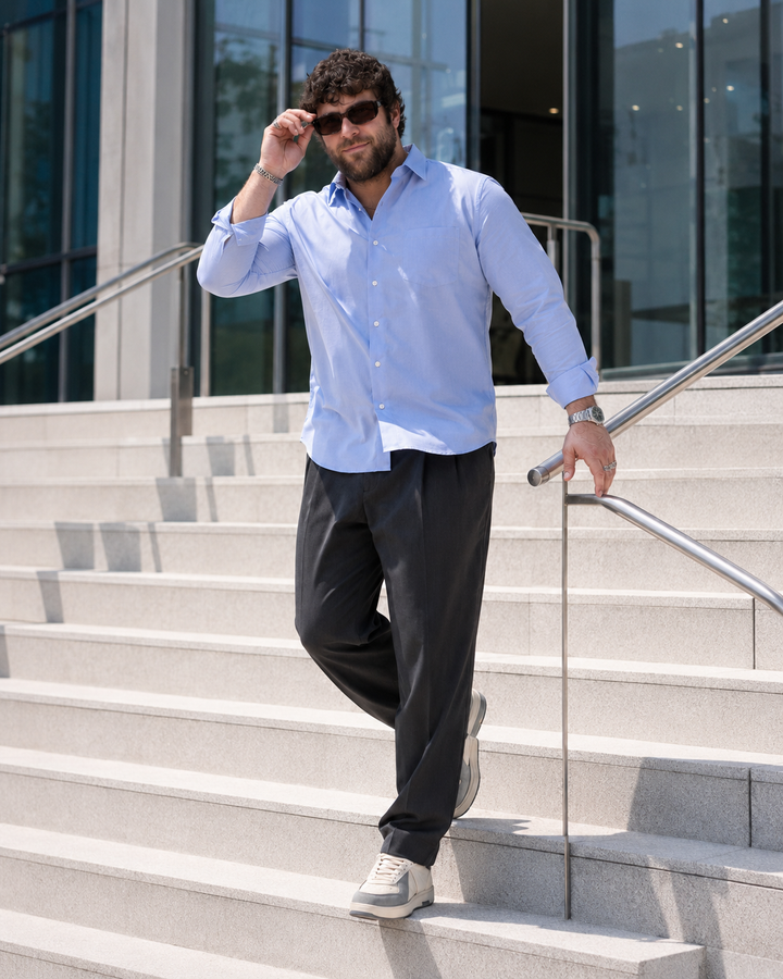 PLUS SIZE SOLID SHIRT FOR MEN | XL-7XL