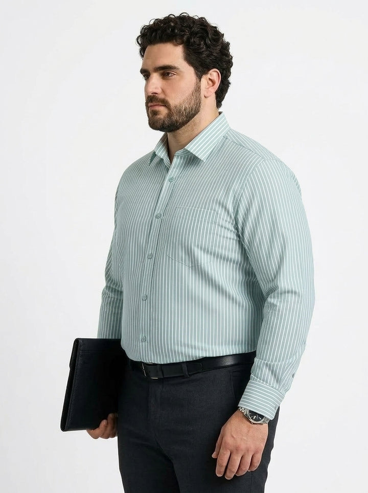 PLUS SIZE STRIPE GIZA SHIRT FOR MEN | XL-7XL