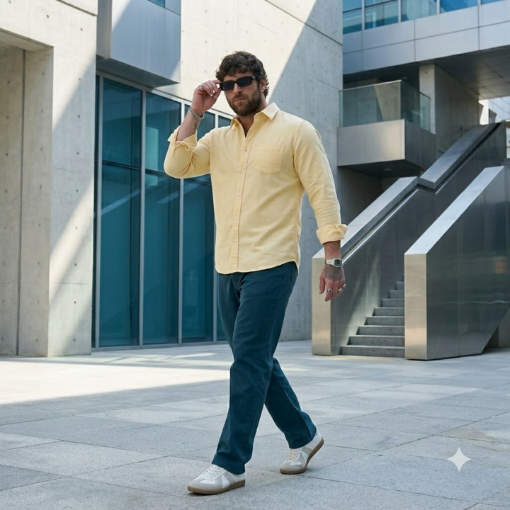 PLUS SIZE SOLID SHIRTS FOR MEN | XL-7XL
