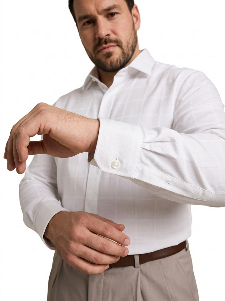PLUS SIZE SELF CHECK SHIRT FOR MEN | XL-7XL