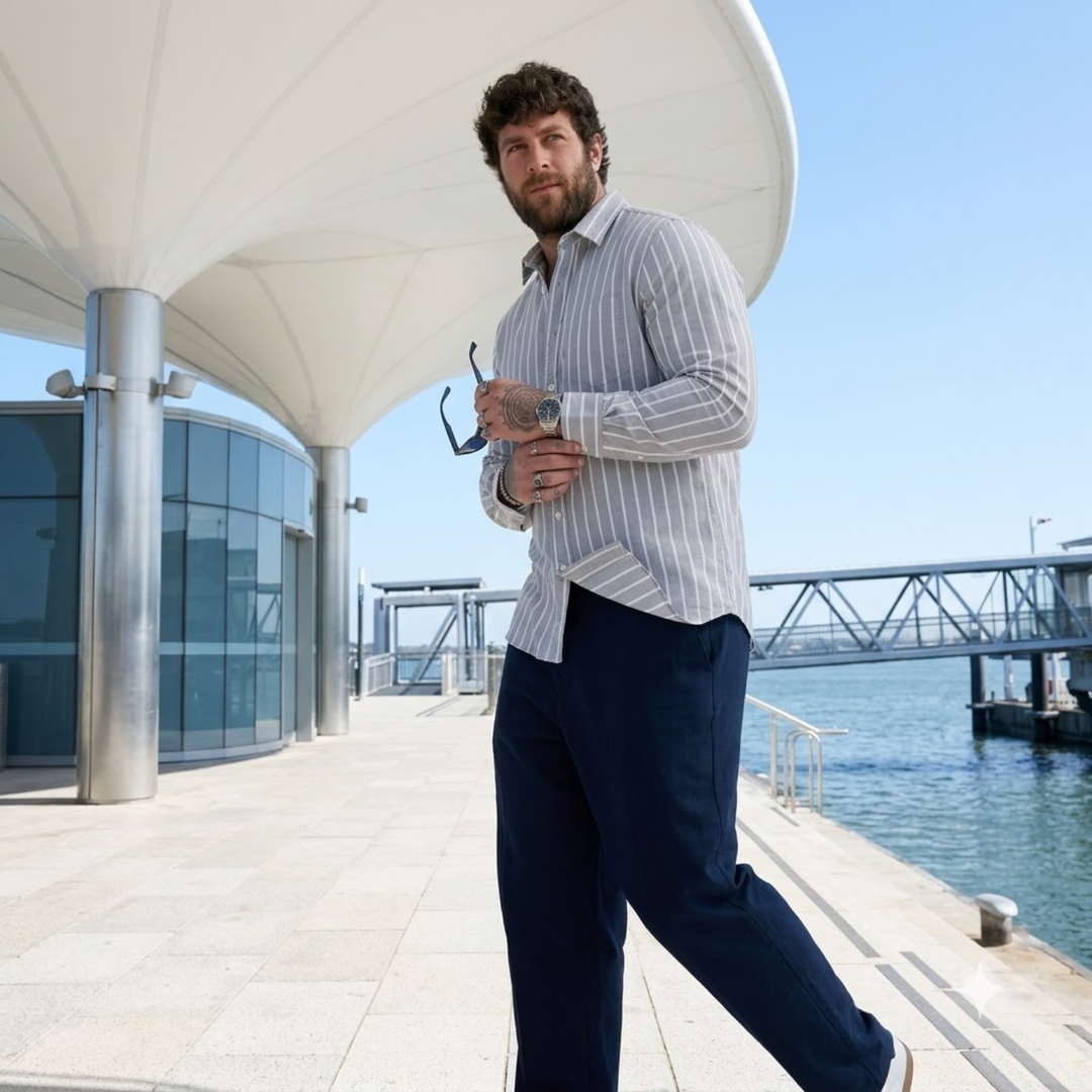 PLUS SIZE STRIPE SHIRT FOR MEN | XL-7XL