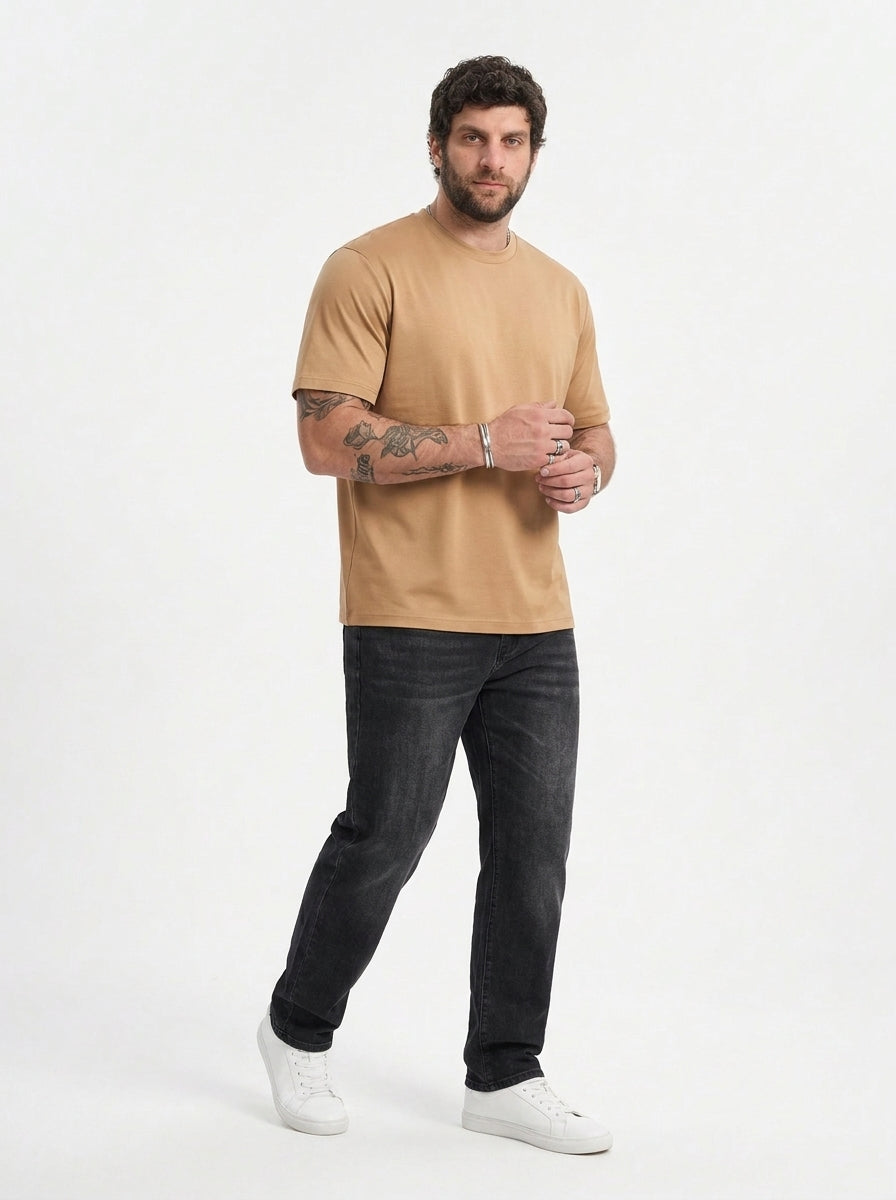 PLUS SIZE MERCERIZED COTTON T-SHIRT FOR MEN | XL-7XL