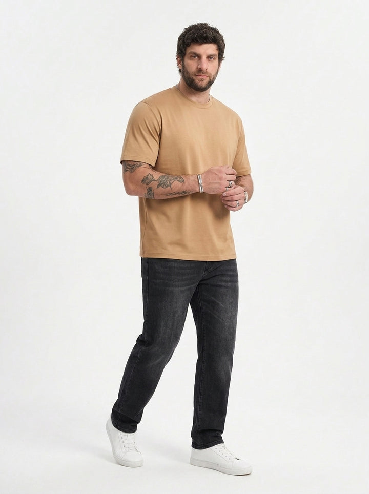 PLUS SIZE MERCERIZED COTTON T-SHIRT FOR MEN | XL-7XL