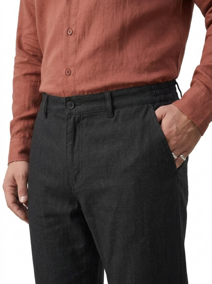 PLUS SIZE MEN’S LINEN PULLON PANT | XL-7XL