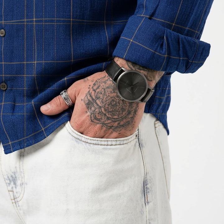 PLUS SIZE LINEN CHECK SHIRT FOR MEN | XL-7XL