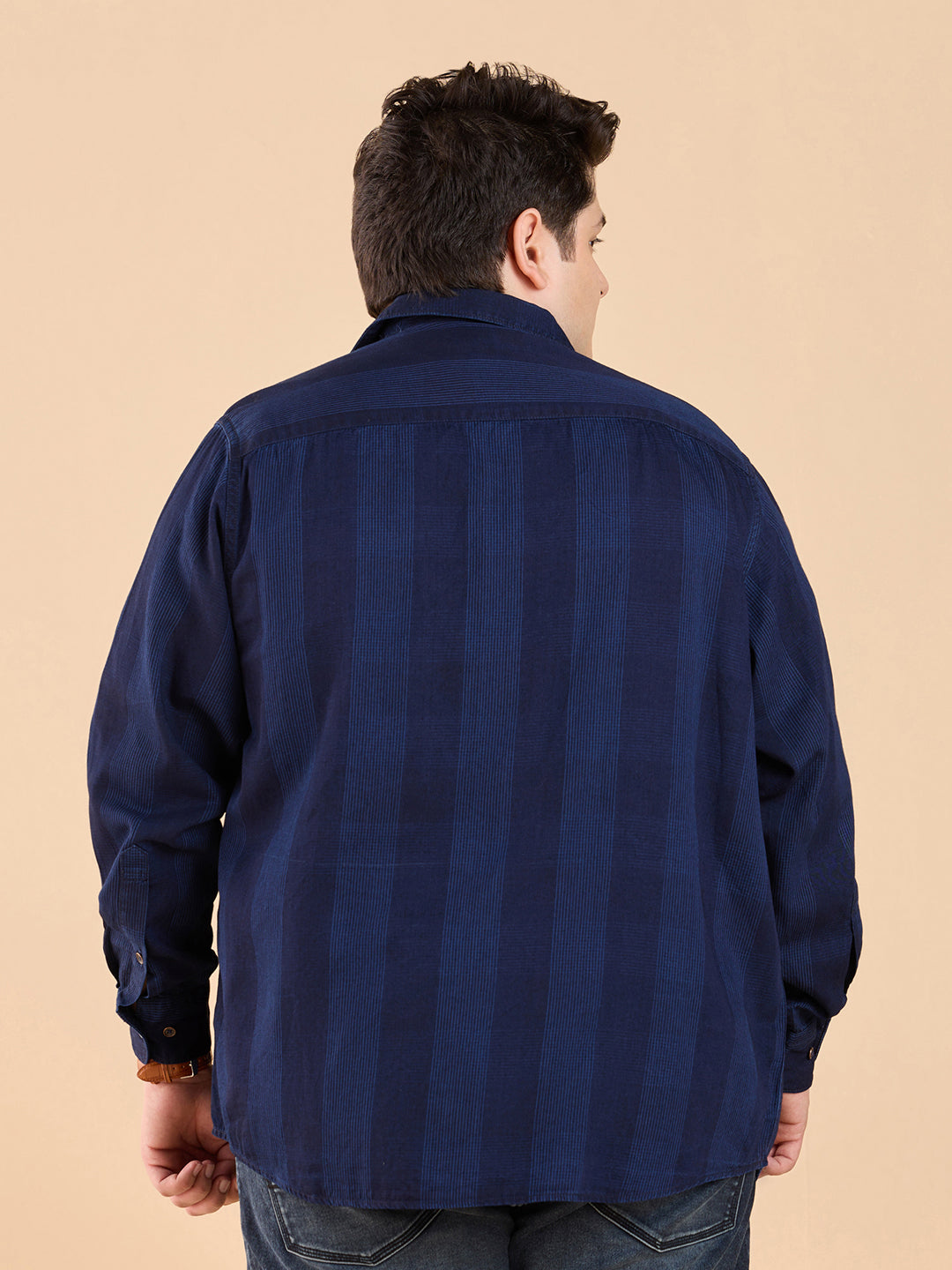 Contemporary Plaid Indigo Shirt