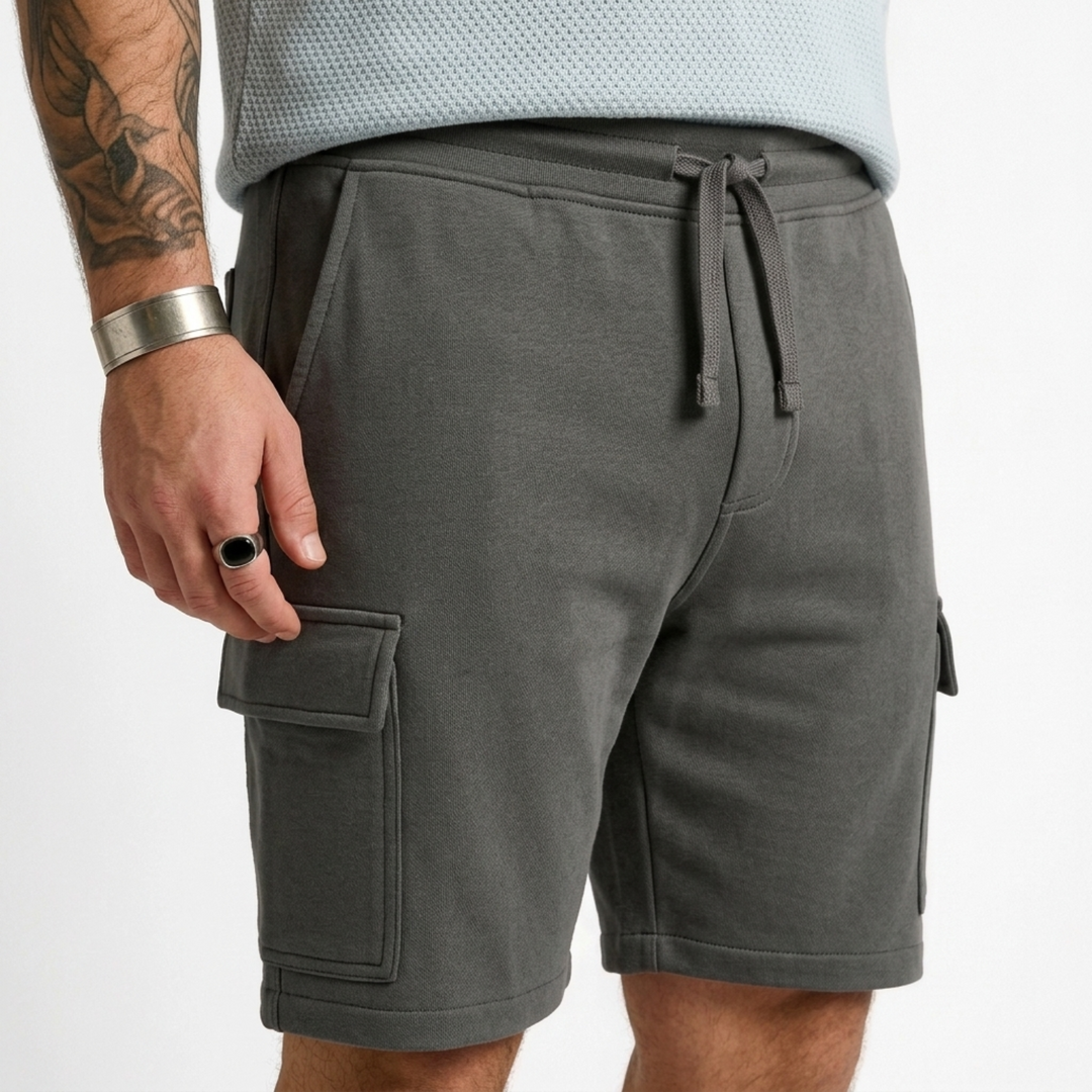 PLUS SIZE MEN’S KNIT CARGO LOUNGE SHORT | XL-7XL