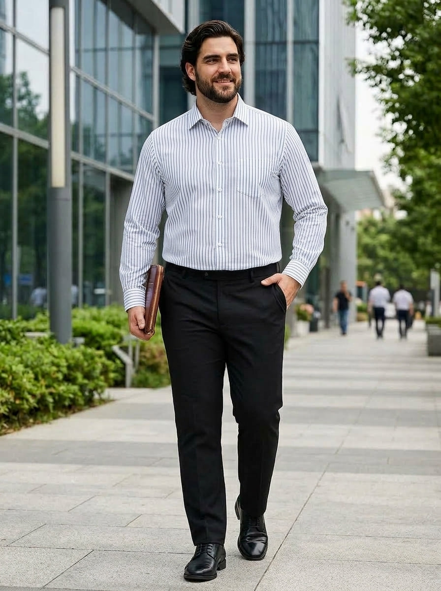 PLUS SIZE STRIPE SHIRT FOR MEN | XL-7XL