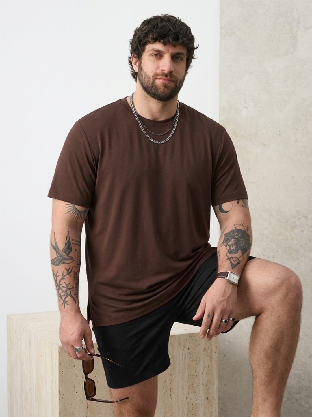 PLUS SIZE BAMBOO COTTON LYCRA T-SHIRT FOR MEN | XL-7XL