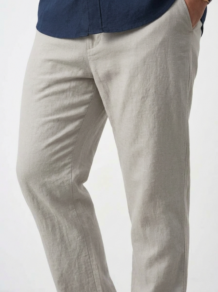 PLUS SIZE MEN’S LINEN PULLON PANT | XL-7XL