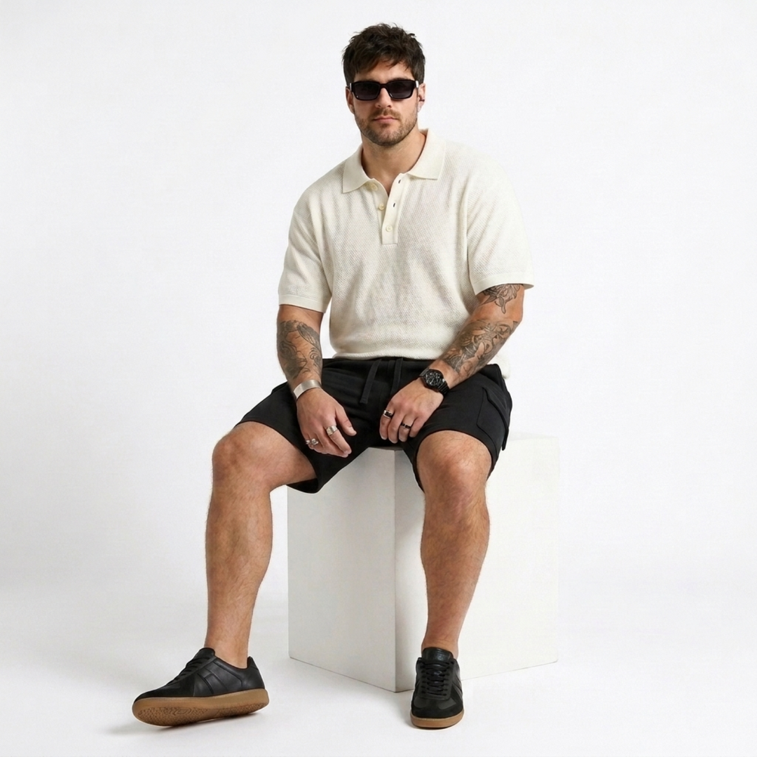 PLUS SIZE MEN’S KNIT CARGO LOUNGE SHORT | XL-7XL