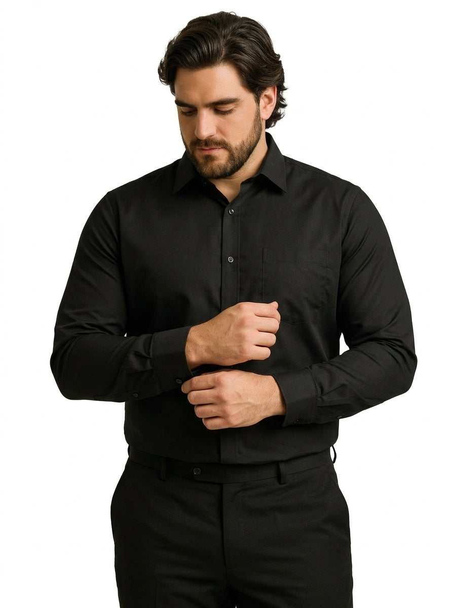 PLUS SIZE SOLID GIZASHIRT FOR MEN | XL-7XL