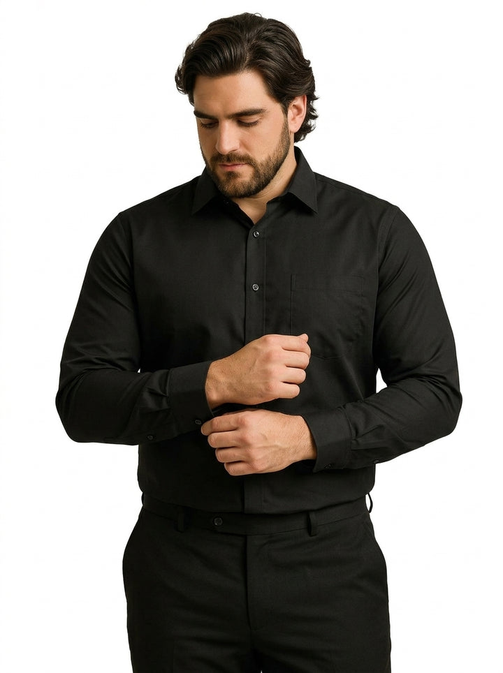 PLUS SIZE SOLID GIZASHIRT FOR MEN | XL-7XL