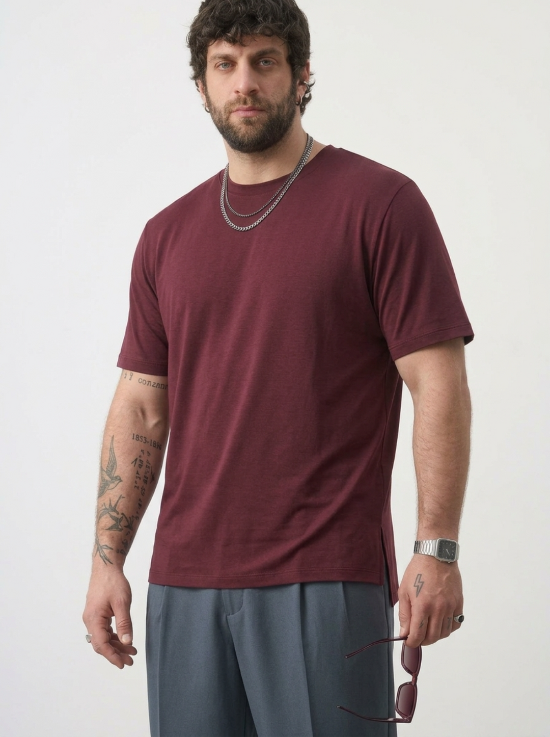 PLUS SIZE BAMBOO COTTON LYCRA T-SHIRT FOR MEN | XL-7XL