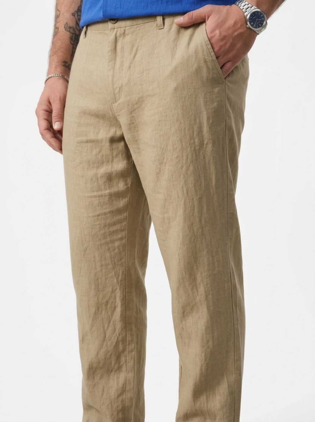 PLUS SIZE MEN’S LINEN PULLON PANT | XL-7XL