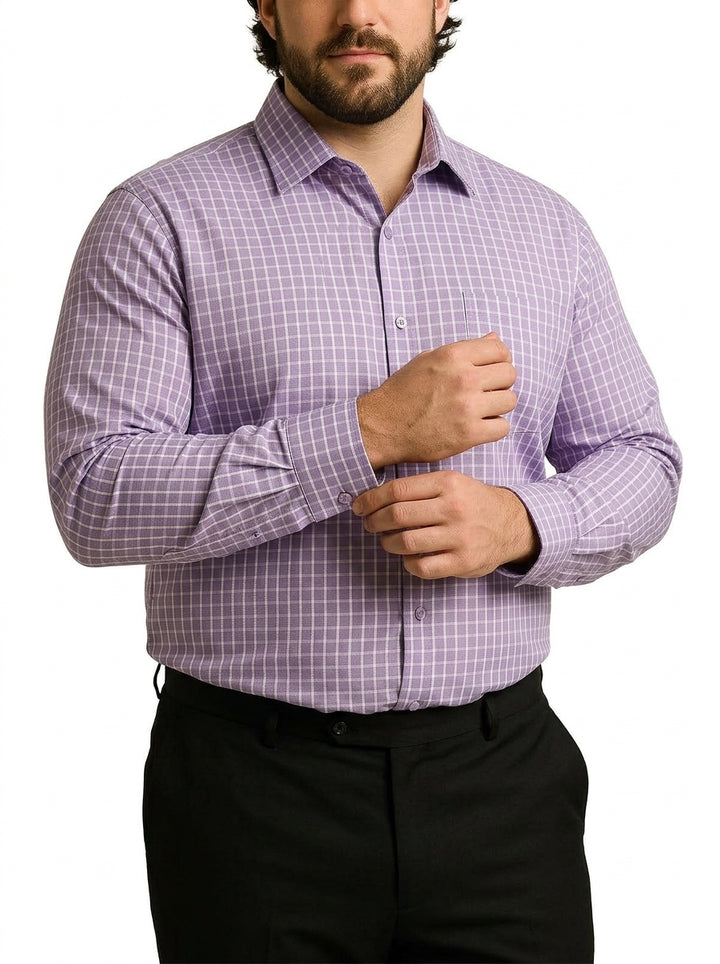 PLUS SIZE CHECK GIZA SHIRT FOR MEN | XL-7XL