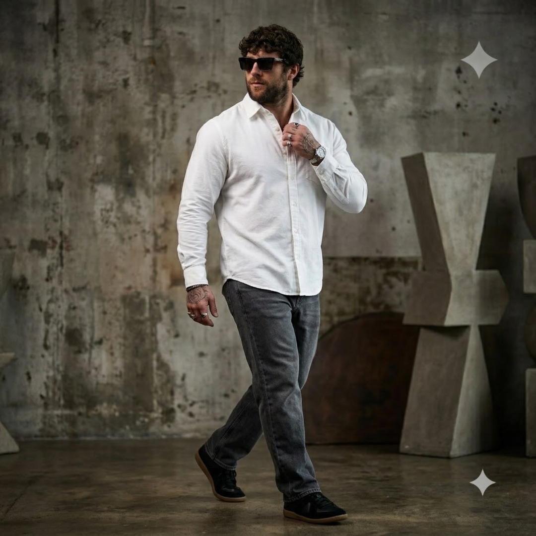 PLUS SIZE SOLID SHIRTS FOR MEN | XL-7XL