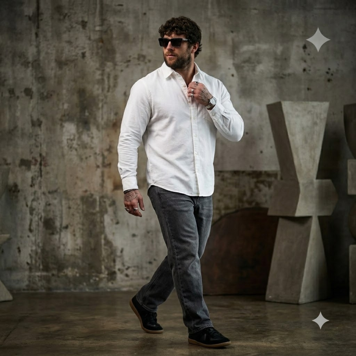 PLUS SIZE SOLID SHIRTS FOR MEN | XL-7XL