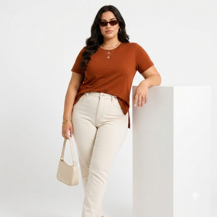 PLUS SIZE WOMEN’S SOLID TSHIRT | XL-7XL