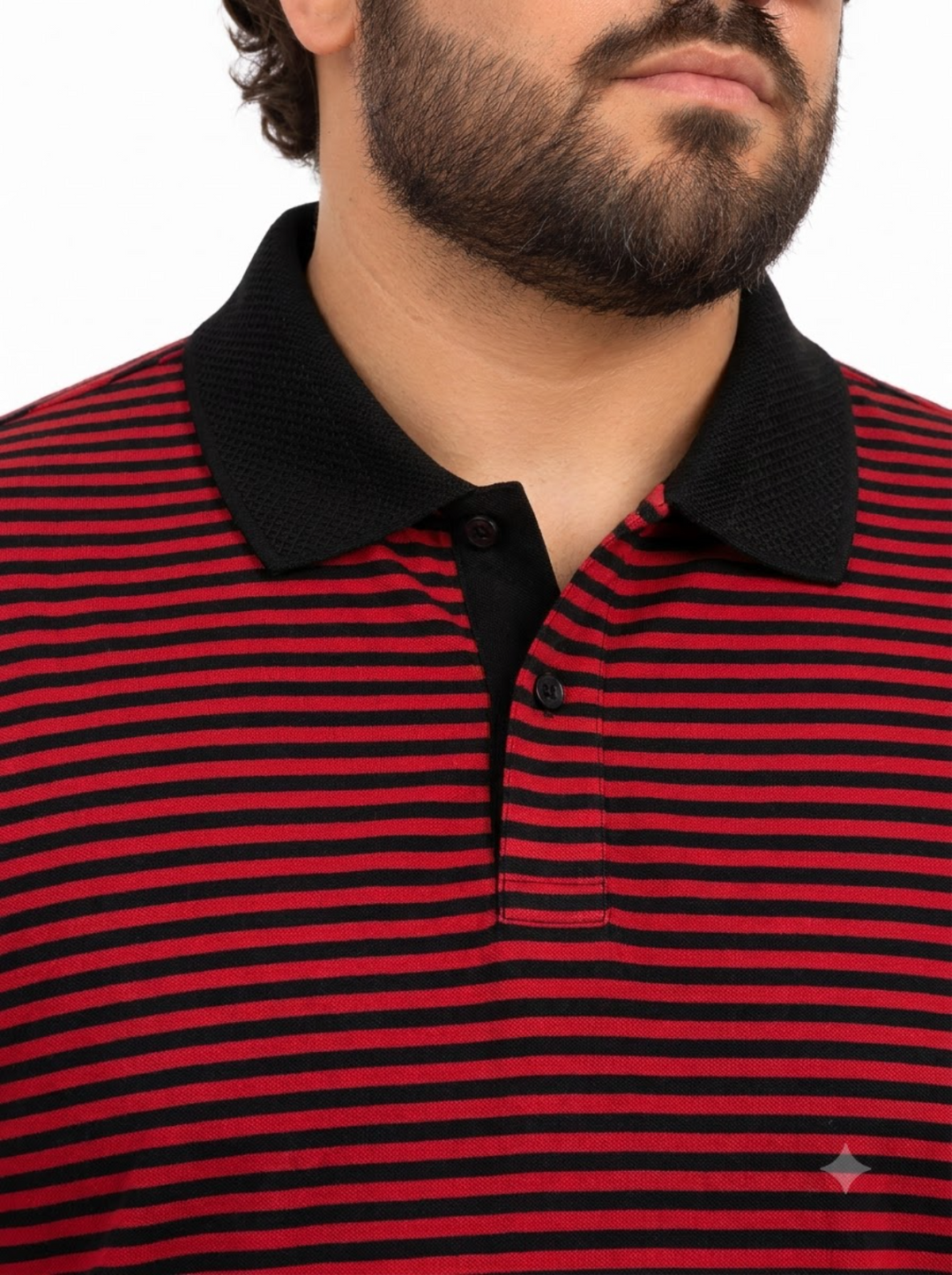 PLUS SIZE MEN STRIPER POLO | XL-7XL