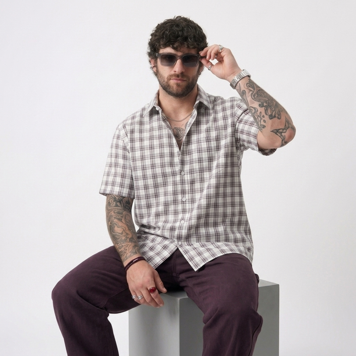PLUS SIZE MEN’S CHECK SHIRT | XL-7XL