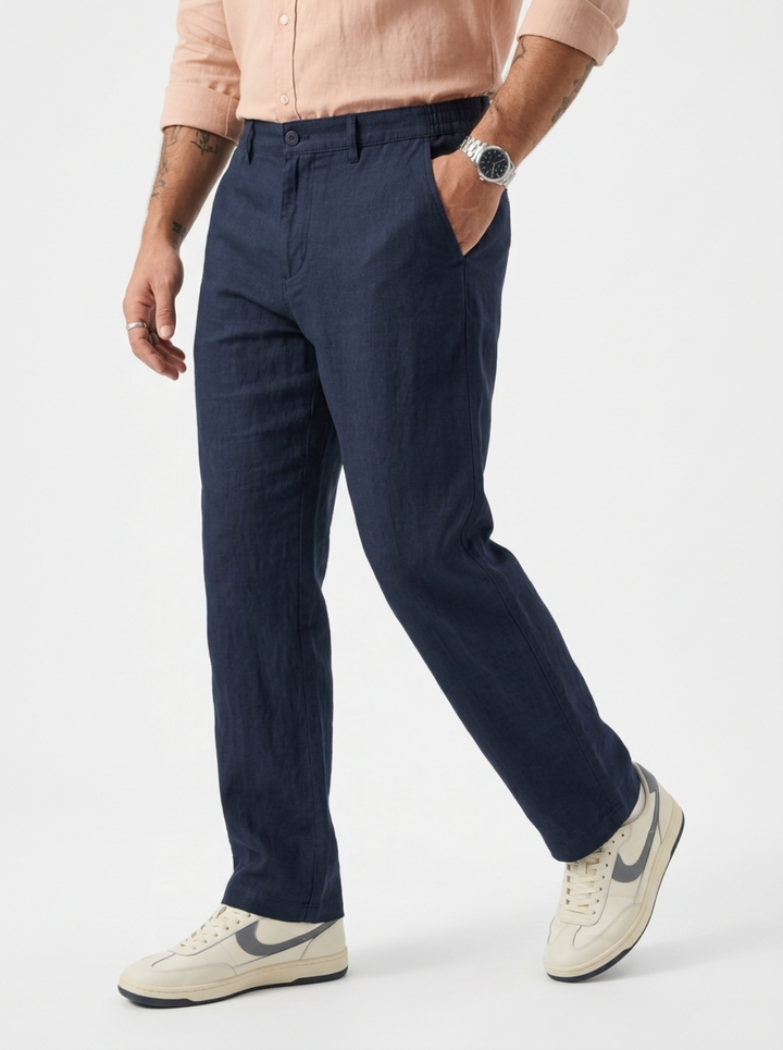 PLUS SIZE MEN’S LINEN PULLON PANT | XL-7XL