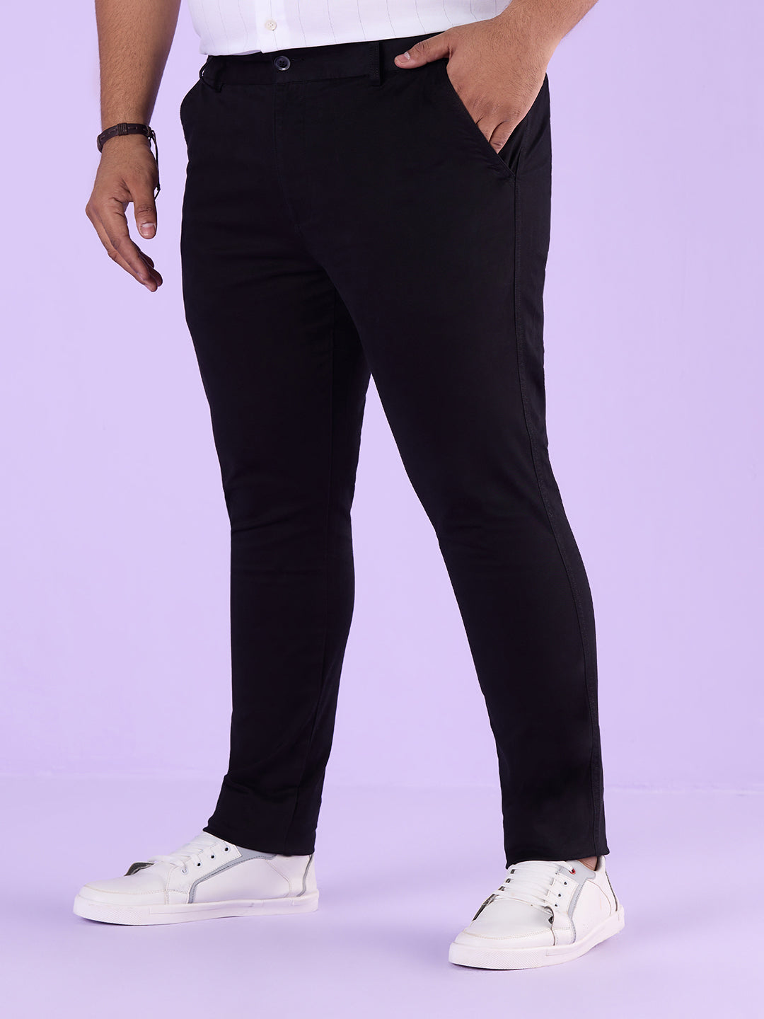 Men Must Have Solid Stretch Trouser | XL-7XL