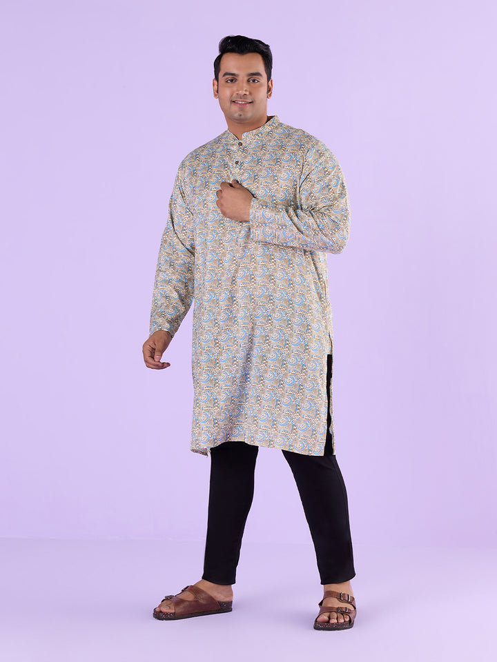 Plus Size Urban Ethnique Print Kurta | XL-7XL